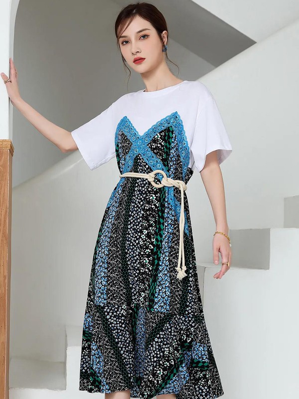 吉米赛欧2021春夏季白色印花连体衣