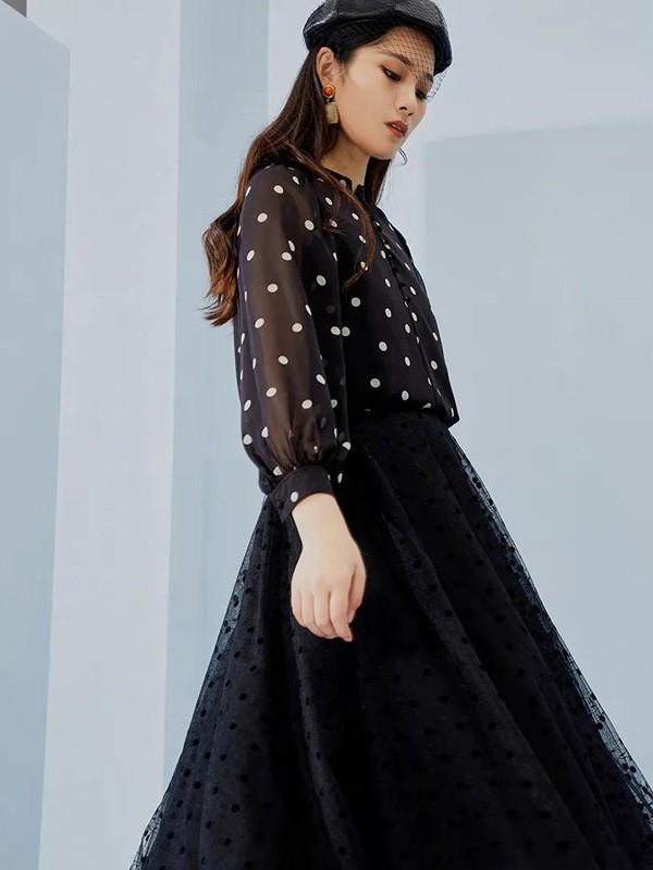 西纳维思女装2021春夏季黑色纱网背心