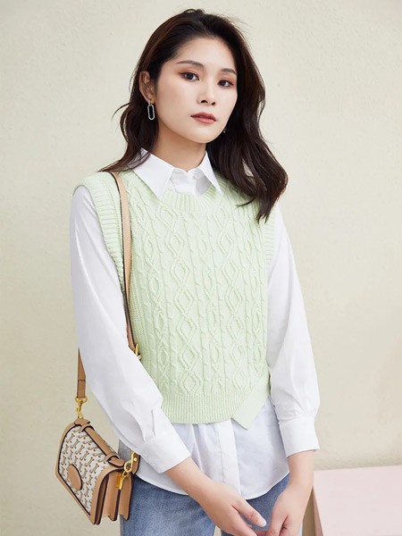 西纳维思女装2021春夏季白色纯色长裙