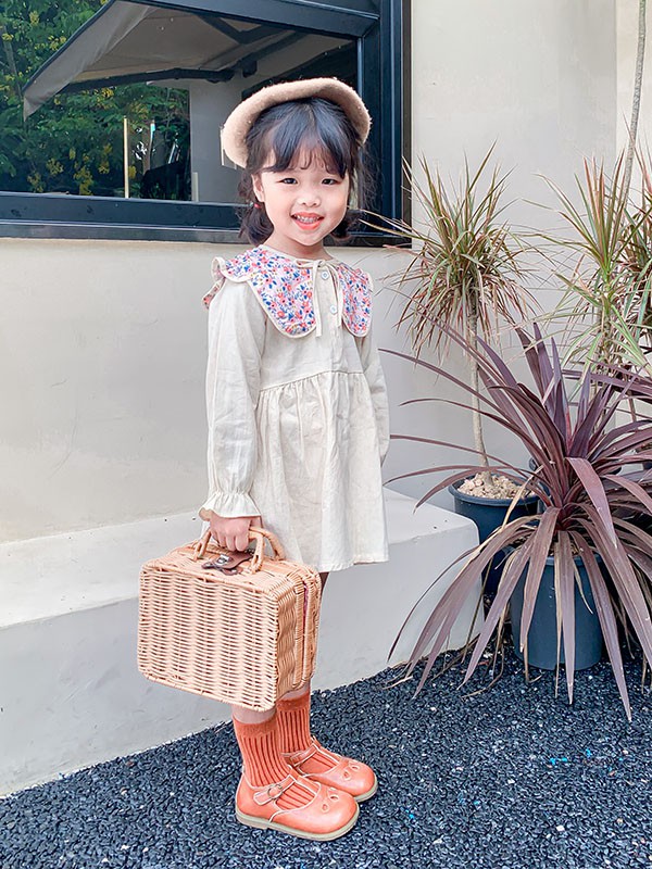 猫咪精灵2021秋冬季米色拼接连体衣