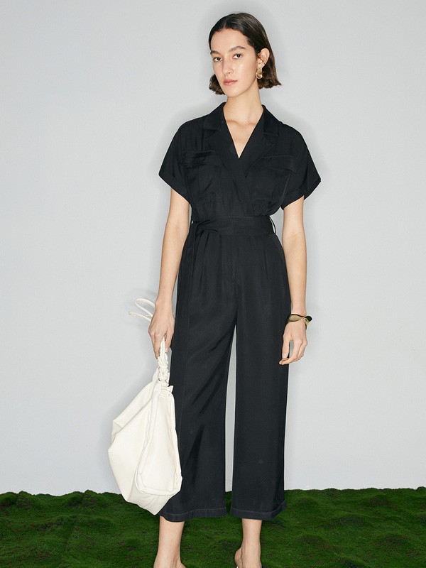 Pure:Moment:2021春夏季黑色纯色连衣裙