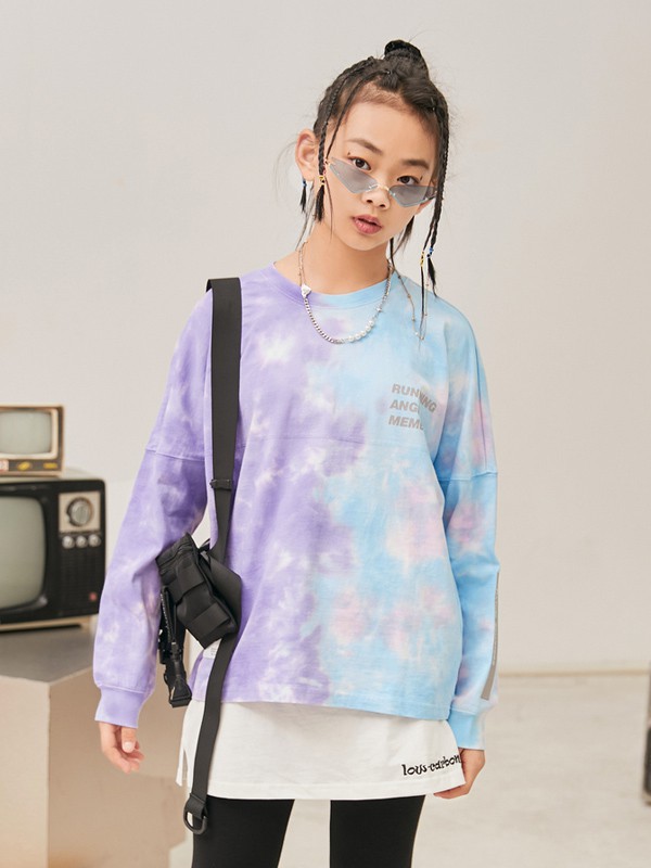 棵棵树童装2021春夏季拼色撞色T恤