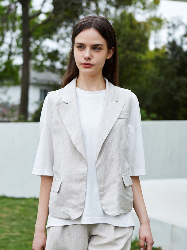 飞鸟和新酒女装2021春夏季白色纯色西装