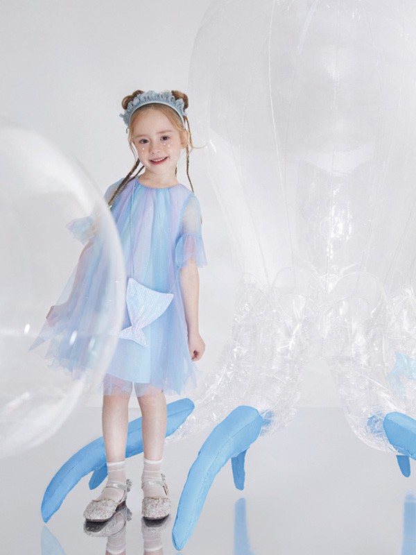 马骑顿2021春夏季拼色撞色连衣裙