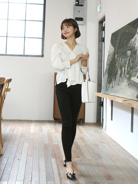 T.B2jeans牛仔2021春夏季白色纯色衬衫