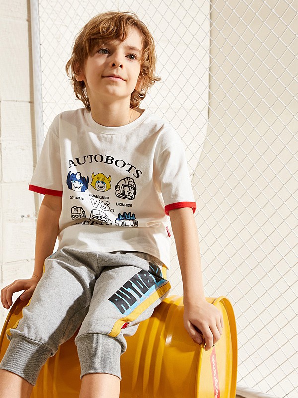 小虎宝儿2021春夏季白色印花T恤