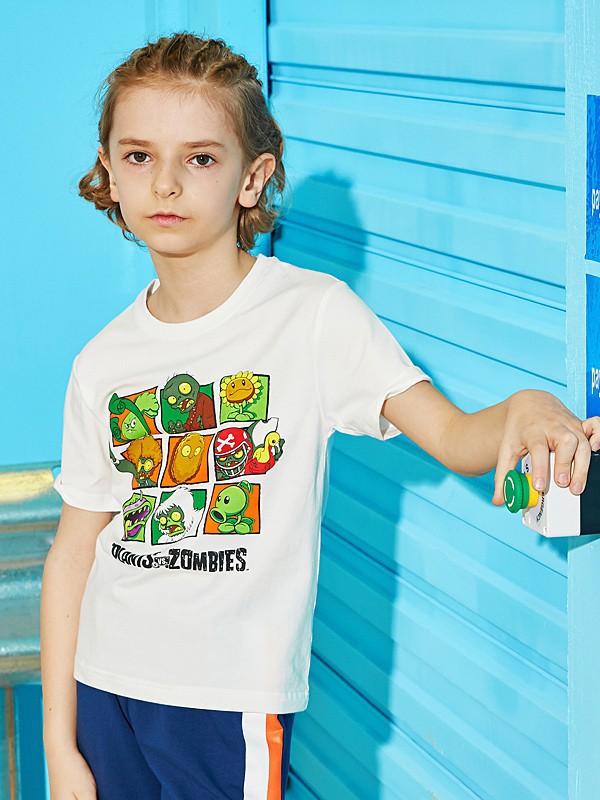 小虎宝儿2021春夏季白色印花T恤