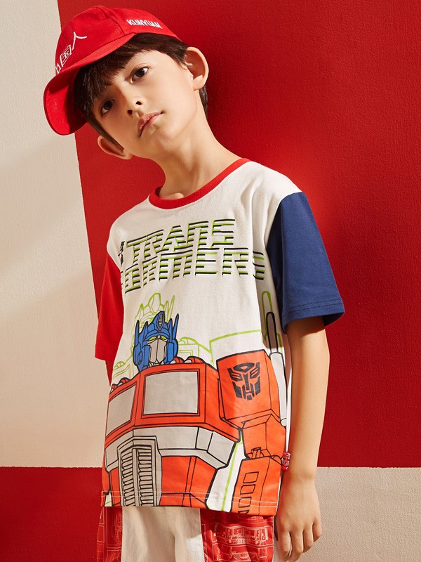 小虎宝儿2021春夏季白色印花T恤