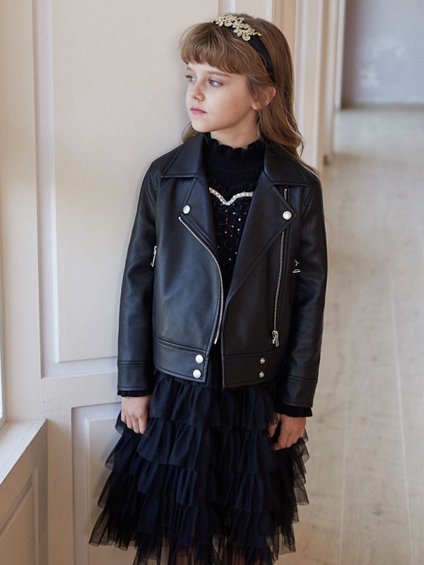 诺贝达童装2021秋冬季黑色高领T恤