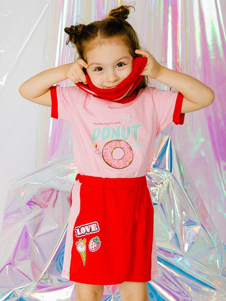 姐弟优品2021春夏季肤色印花T恤