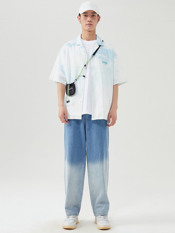 美特斯邦威美邦2021春夏季拼色撞色阔腿裤