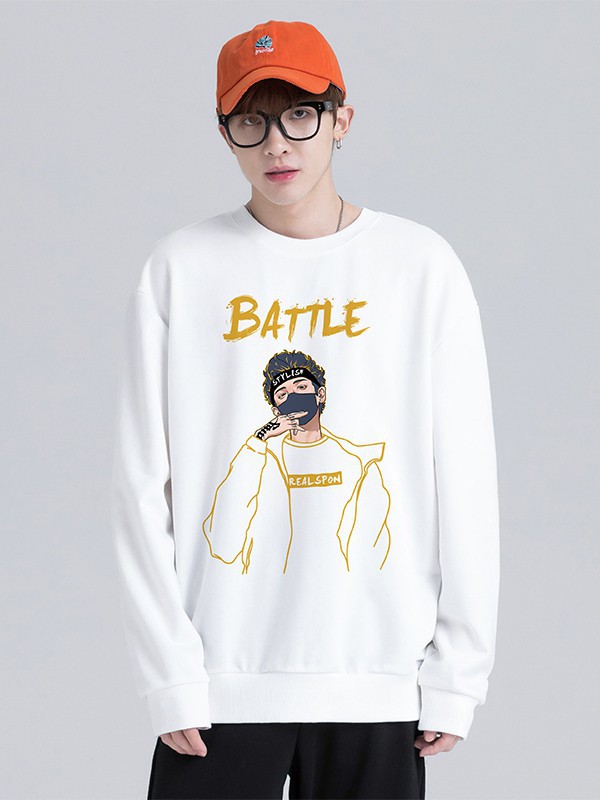 高梵羽绒服2021春夏季白色印花T恤