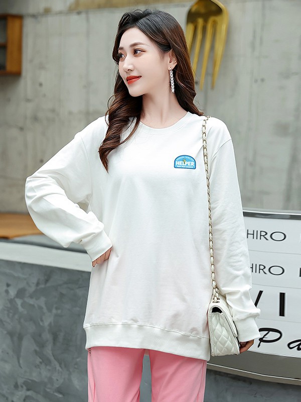 高梵羽绒服2021春夏季白色印花T恤