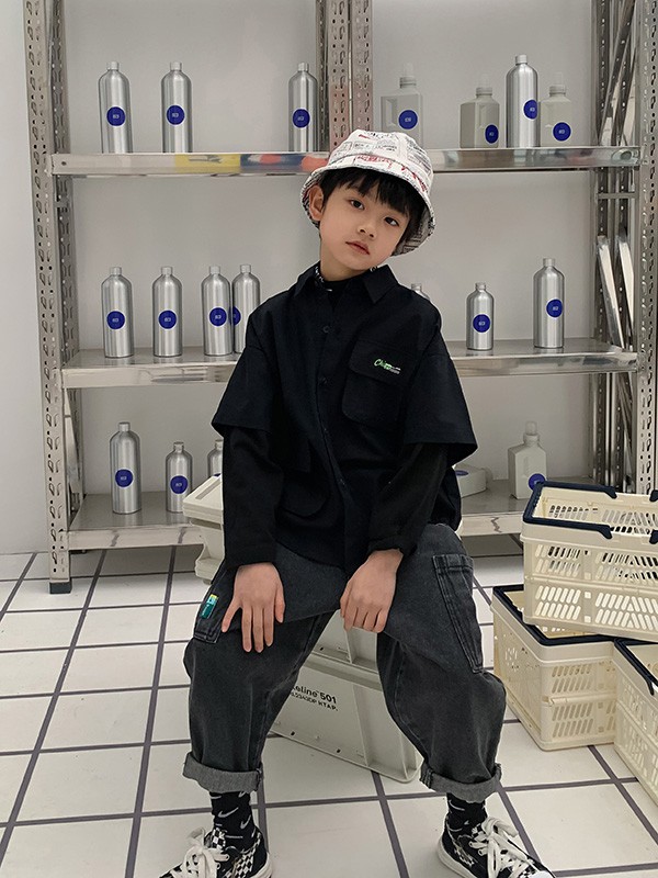 小资范2021秋冬季黑色字母长裙