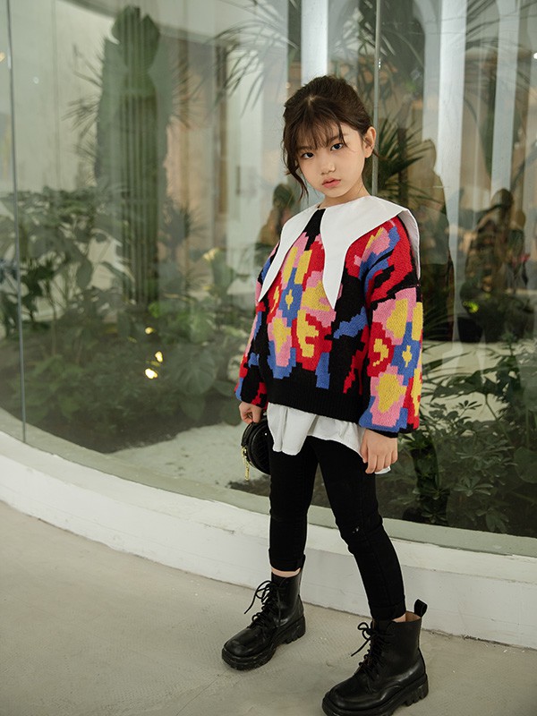 小资范2021秋冬季白色娃娃领衬衫