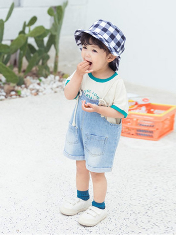 小田家童装2021春夏季裸色印花T恤