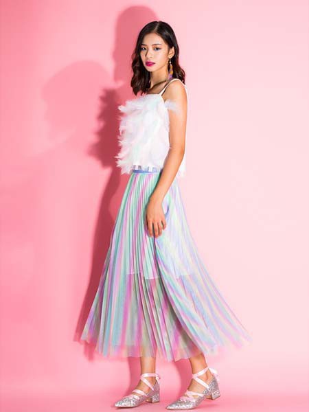 媛帆女装2021春夏季灰色纱网长裙