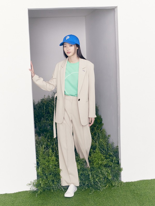 BEANPOLE2021春夏季卡其色纯色套装
