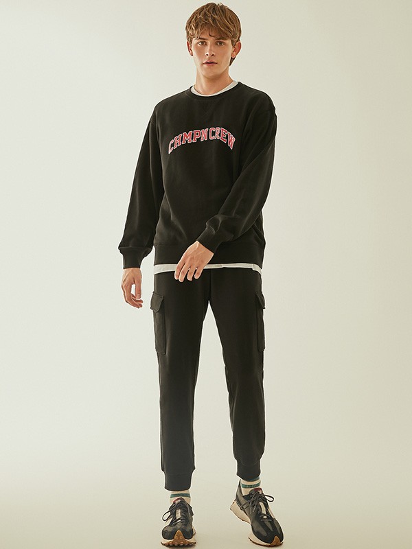 SPAO休闲装2021秋冬季黑色字母T恤