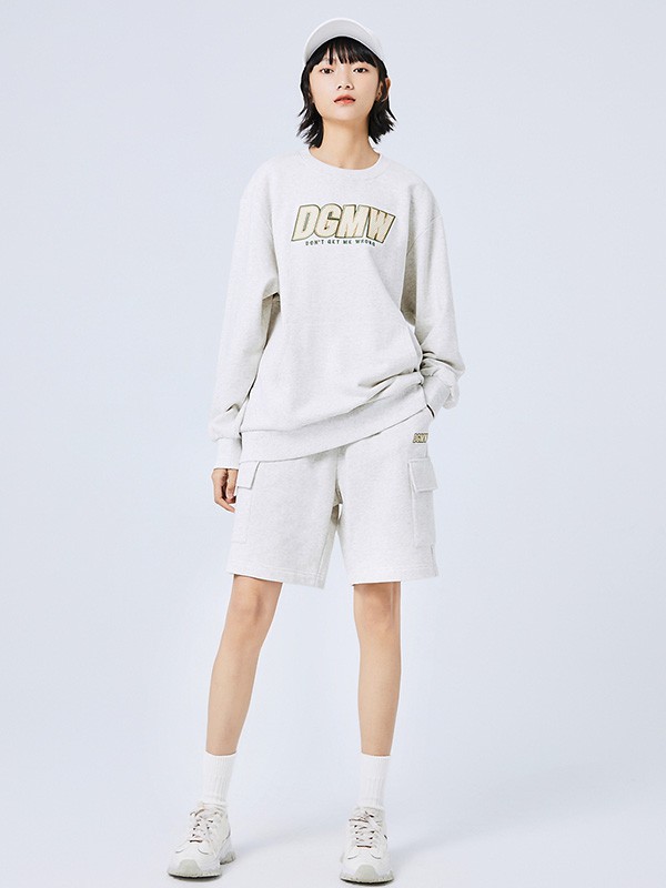 SPAO2021秋冬季白色字母T恤