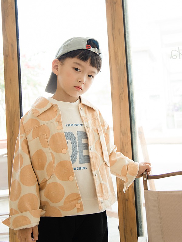 西瓜王子2021秋冬季橙色印花衬衫