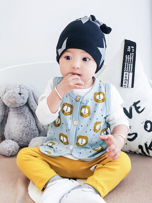 旺贝特童装2022秋冬季蓝色T恤