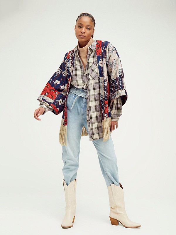 FreePeople2022秋冬季灰色衬衫