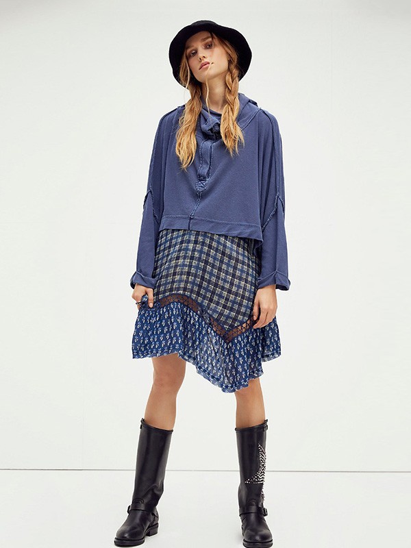 FreePeople2022秋冬季紫色T恤