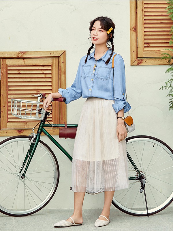 艾路丝婷女装2022秋冬季白色裙裤