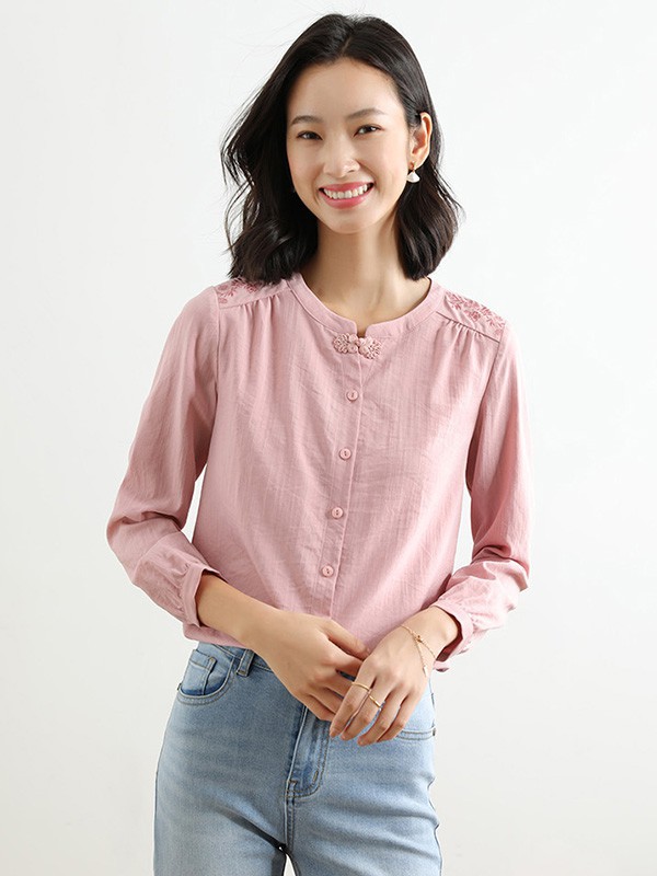 熙世界女装2022秋冬季粉色T恤