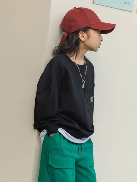 sunshine暖晞童装2022春夏季黑色上衣