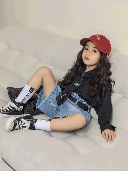 sunshine暖晞童装2022春夏季浅蓝色短裤