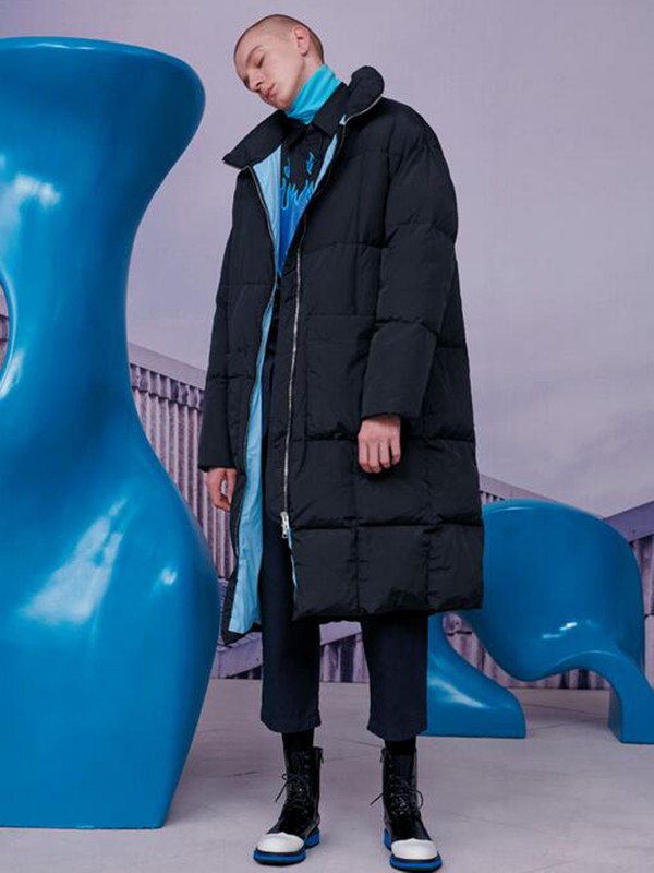 KM男装2022秋冬季黑色棉服