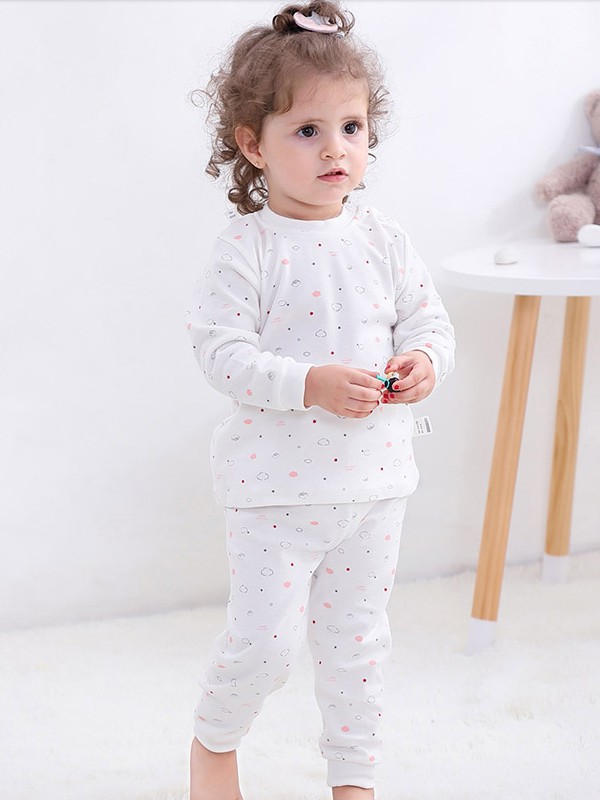 婴乐岛童装2022秋冬季白色长裤