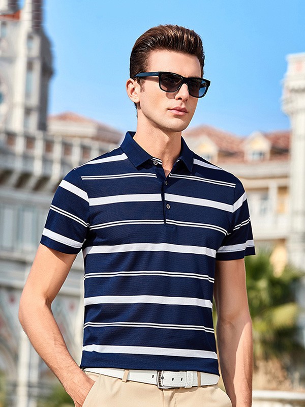 汤尼威尔2022秋冬季藏蓝色polo衫