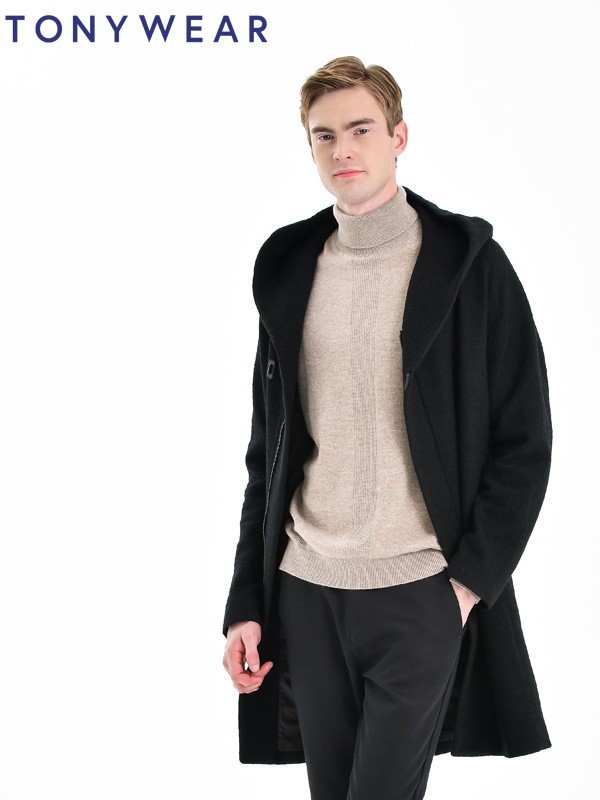 汤尼威尔2022秋冬季黑色大衣