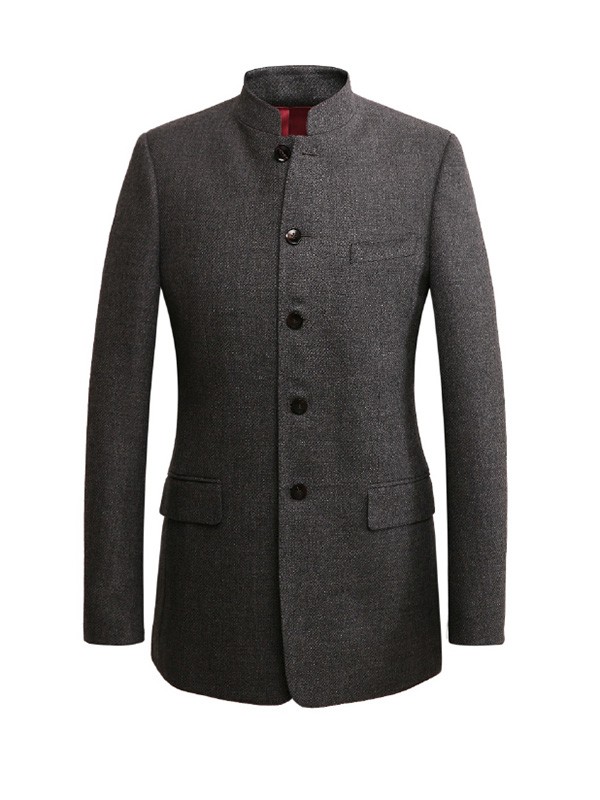 BOMOER铂缦男装2022秋冬季黑色外套