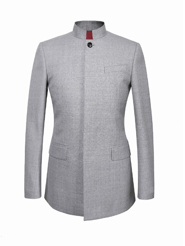 BOMOER铂缦男装2023秋冬季灰色外套