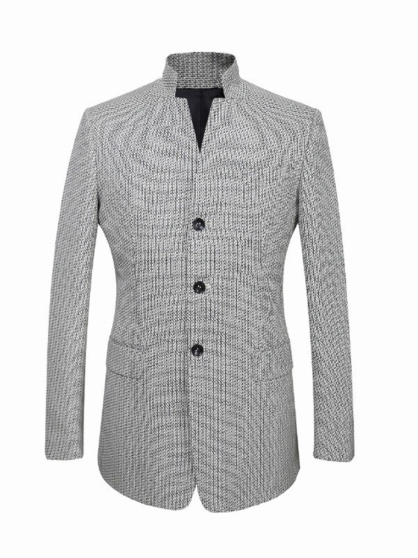 BOMOER铂缦男装2022秋冬季灰色西装