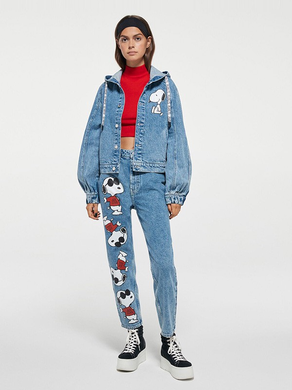 巴适卡休闲装2022秋冬季蓝色长裤