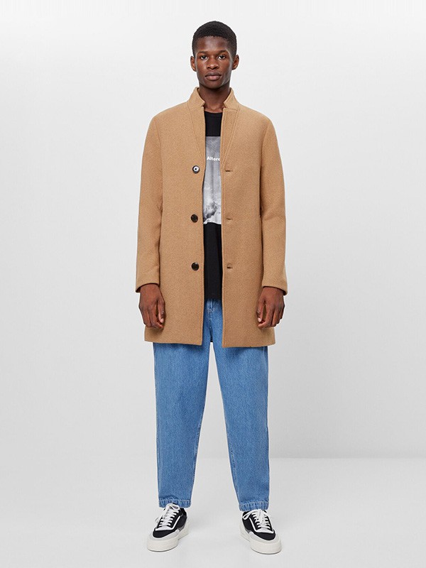 巴适卡休闲装2022秋冬季卡其色大衣