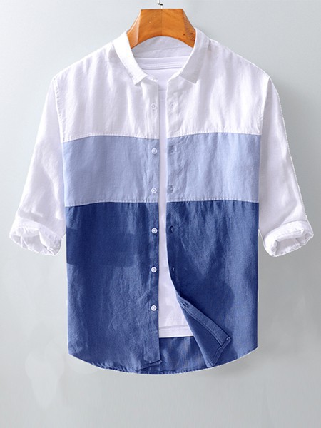 氧气先生2022秋冬季拼色衬衫