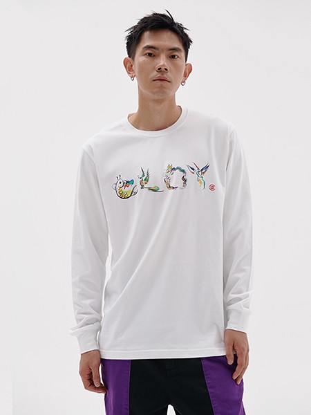 CLOT休闲装2022秋冬季白色T恤