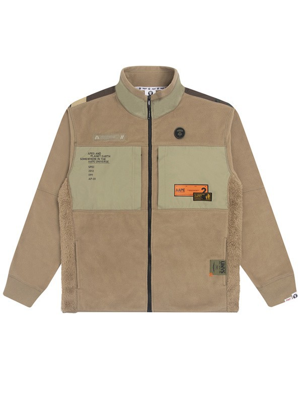 Aape休闲装2022秋冬季棕色外套