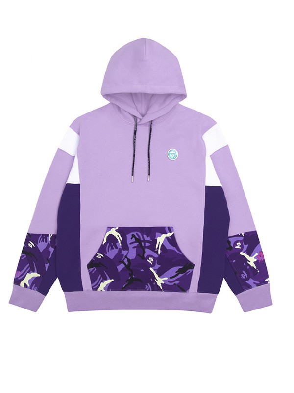 Aape休闲装2022秋冬季紫色卫衣