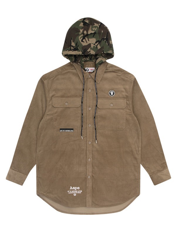 Aape休闲装2022秋冬季棕色外套
