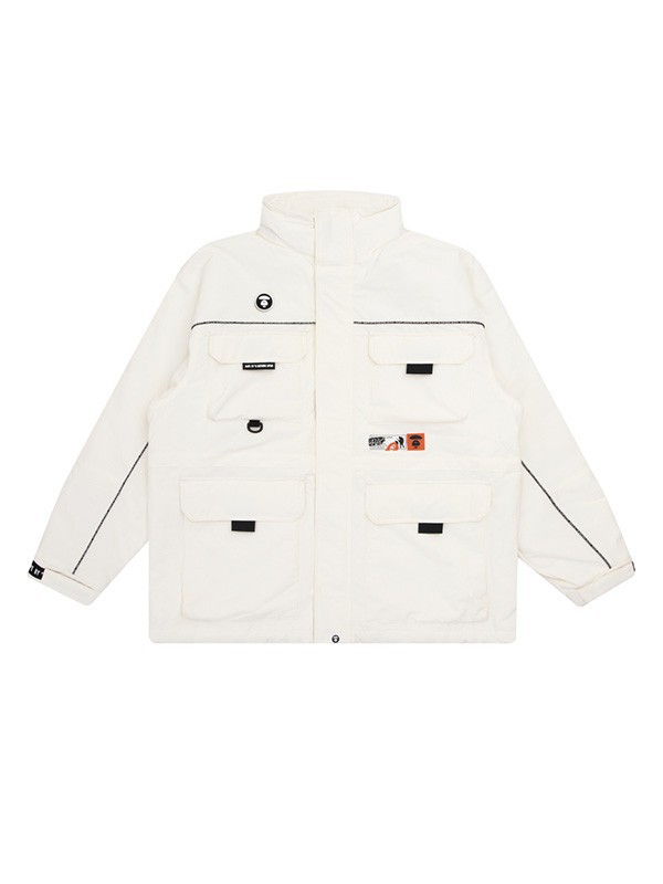 Aape休闲装2022秋冬季白色衬衫