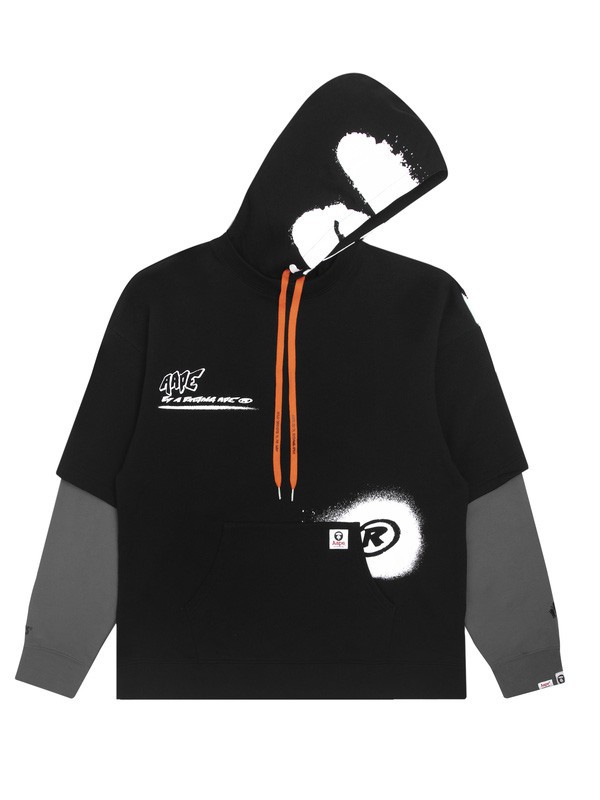 Aape休闲装2022秋冬季黑色卫衣