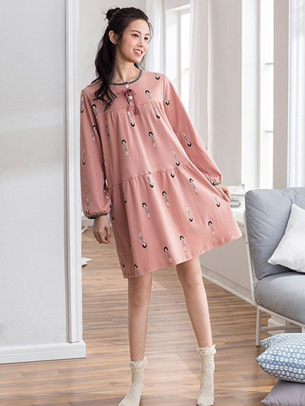 黛梦思内衣2022秋冬季粉色家居服