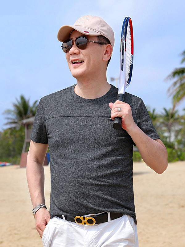 培蒙男装2022春夏季黑色T恤